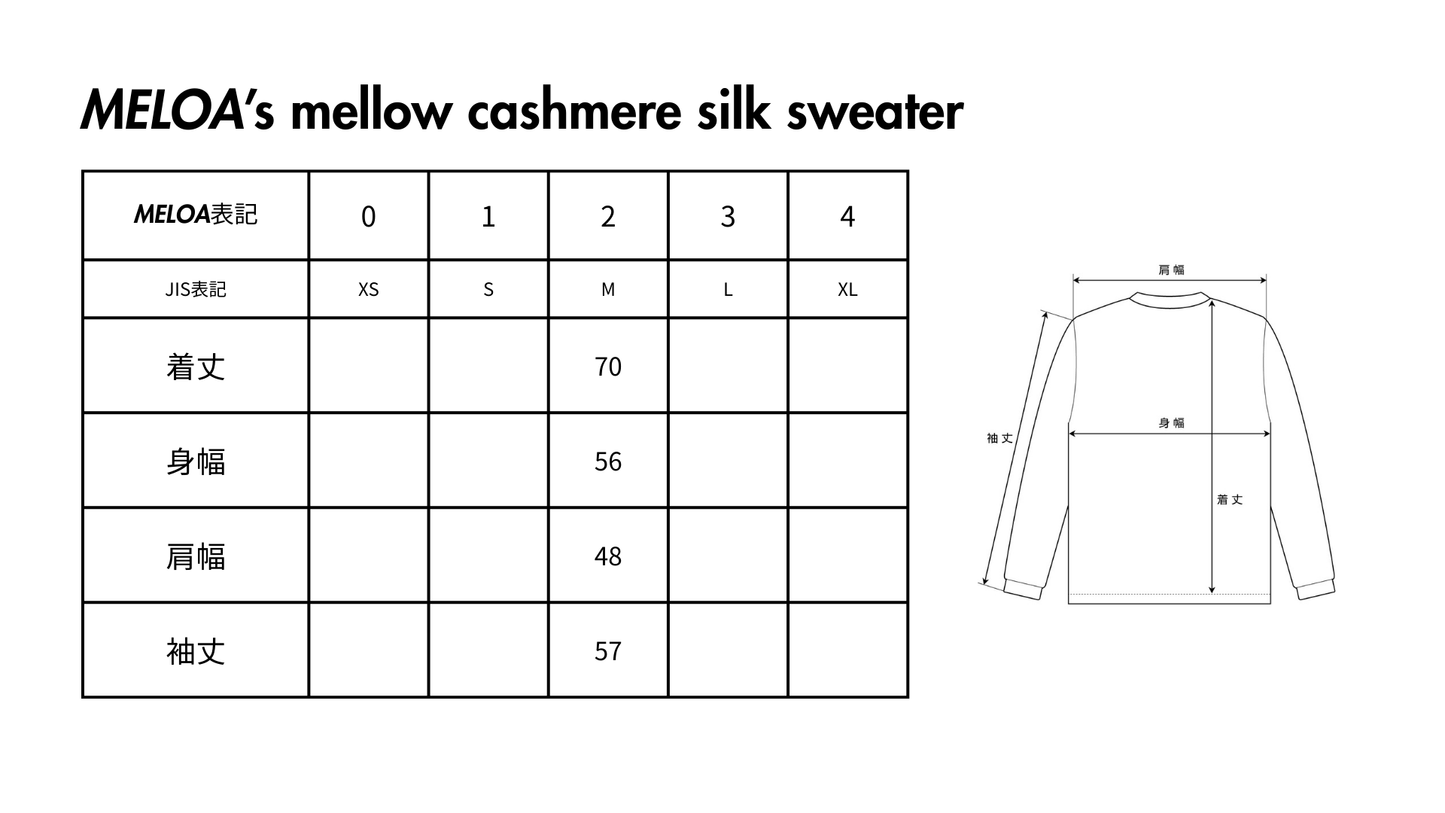 MELOA's mellow cashmere silk sweater